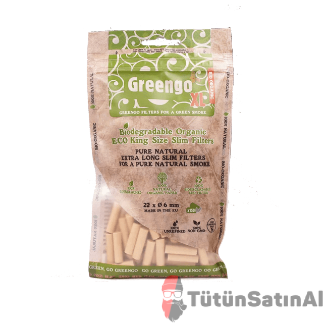 Greengo Organic Eco Slim XL (22 X 6 mm) Poşet Filtre 1 Greengo Organic Eco Slim XL (22 X 6 mm) Poşet Filtre