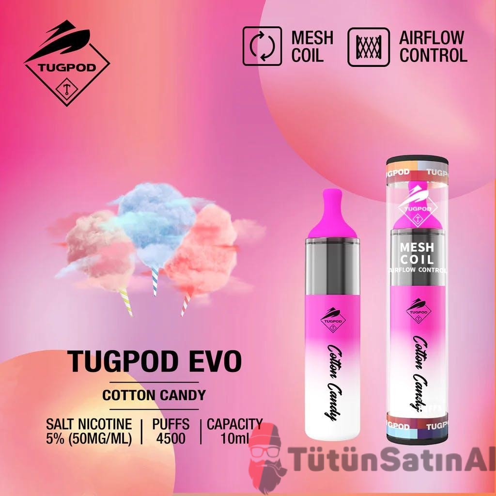 Tugboat EVO 4500 Cotton Candy (Pamuk Şeker) 1 Tugboat EVO 4500 Cotton Candy (Pamuk Şeker)