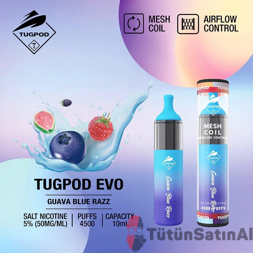 Tugboat Evo 4500 Puffs - Guava Blue Razz 1 Tugboat Evo 4500 Puffs - Guava Blue Razz