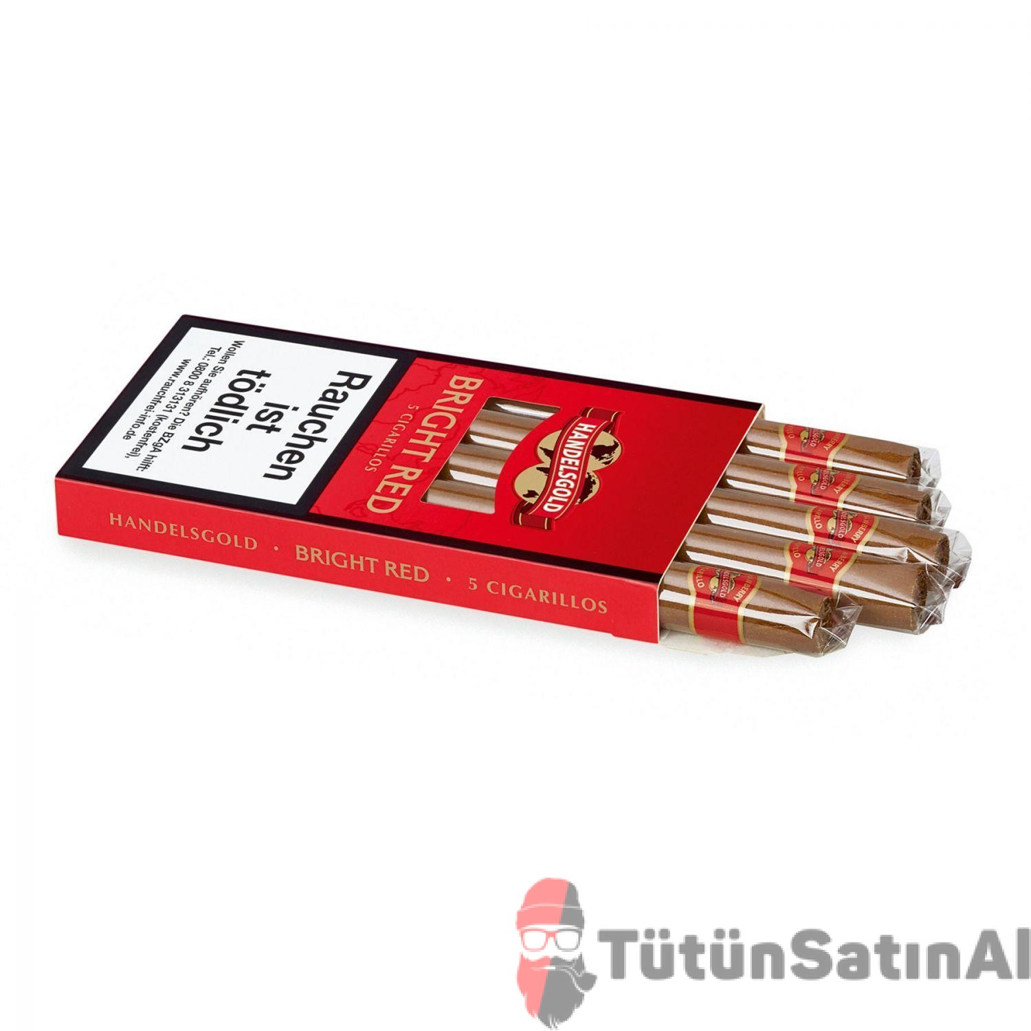 Handelsgold Bright Red - Çilek aromalı 5'li Sigarillo 1 Handelsgold Bright Red